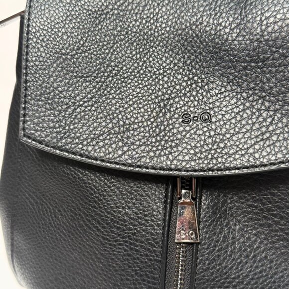 S-Q Chloe Convertible Black Backpack made with Vegan Leather – NWT - Picture 11 of 15